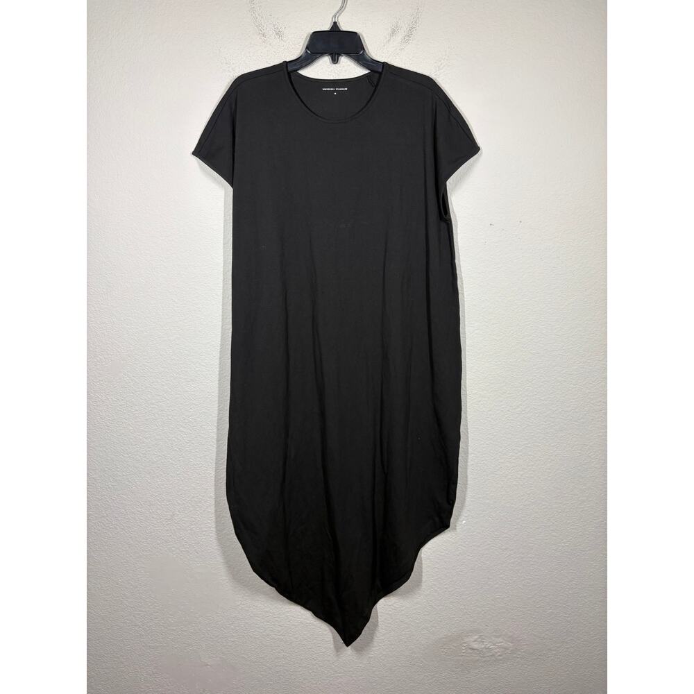 Universal Standard Size Medium Iconic Geneva Dress Black Cotton Blend Stretchy - Picture 2 of 9